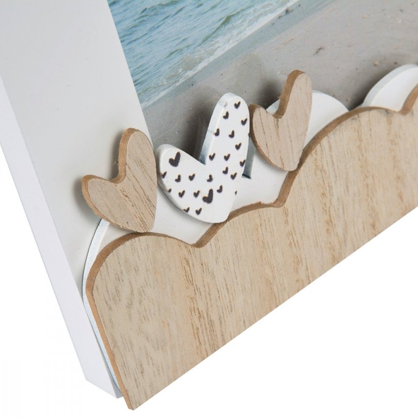 HYGGE HEART rámik MDF 10x15 biely
