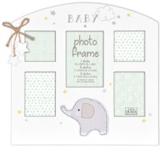 GLITTER ELEPHANT képkeret MDF multi fehér