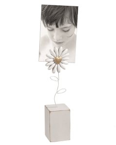 A1540 DAISY PHOTO HOLDER rámeček dřevo bílý
