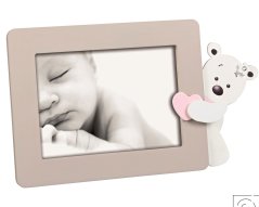 A1647 LOVELY BEAR PINK gyermek képkeret MDF 13x18 rózsaszín