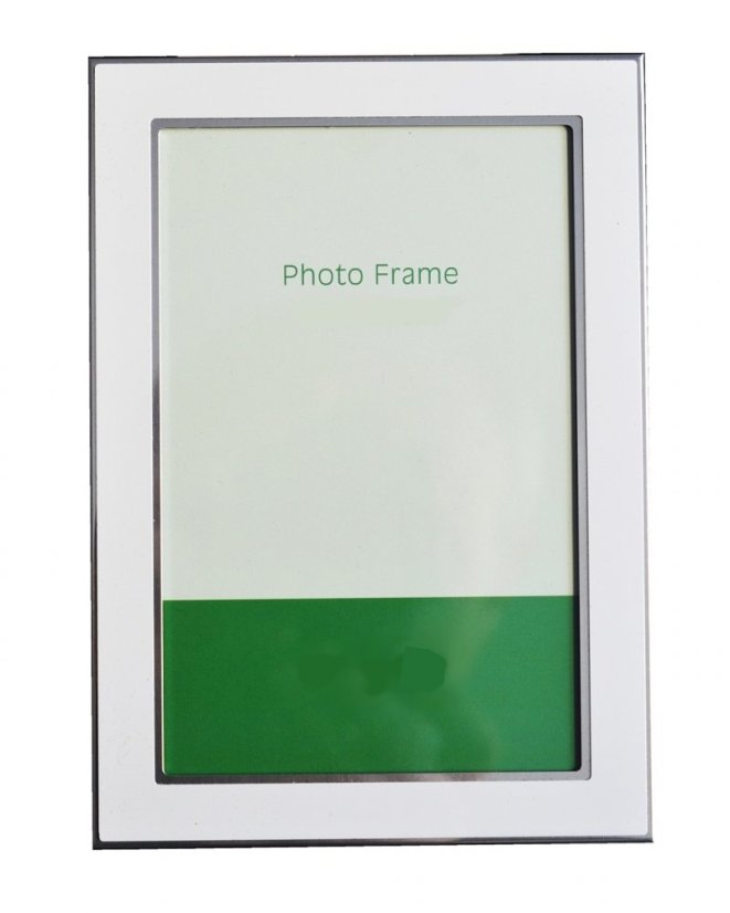 T6410 WHITE-SILVER rámeček kov 13x18 bílý
