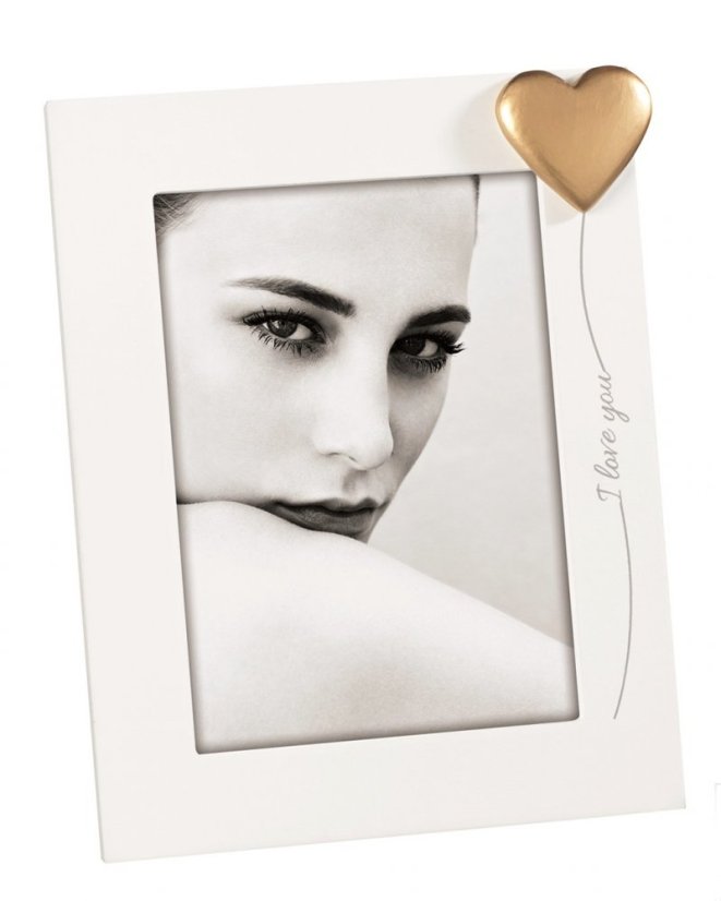 A1589 I LOVE YOU 1 Bilderrahmen Holz 13x18 gold