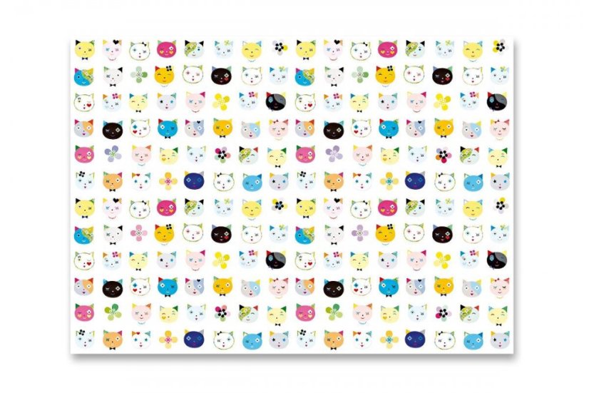 Geschenkpapier Cats white 50x70cm