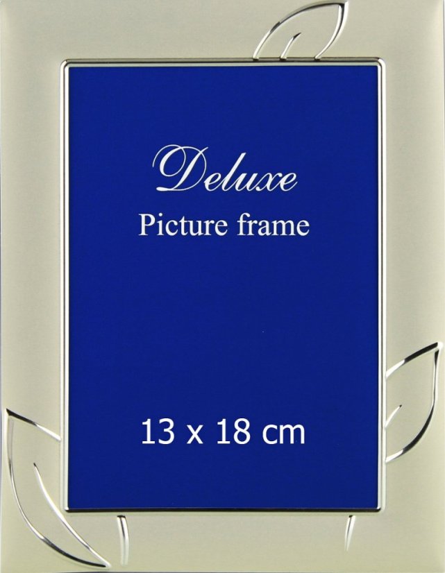 256 DE LUXE LEAVES képkeret fém 13x18 ezüst