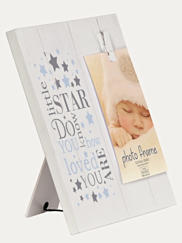 BABY LITTLE STAR CLIPPER rámik MDF 10x15 modrý