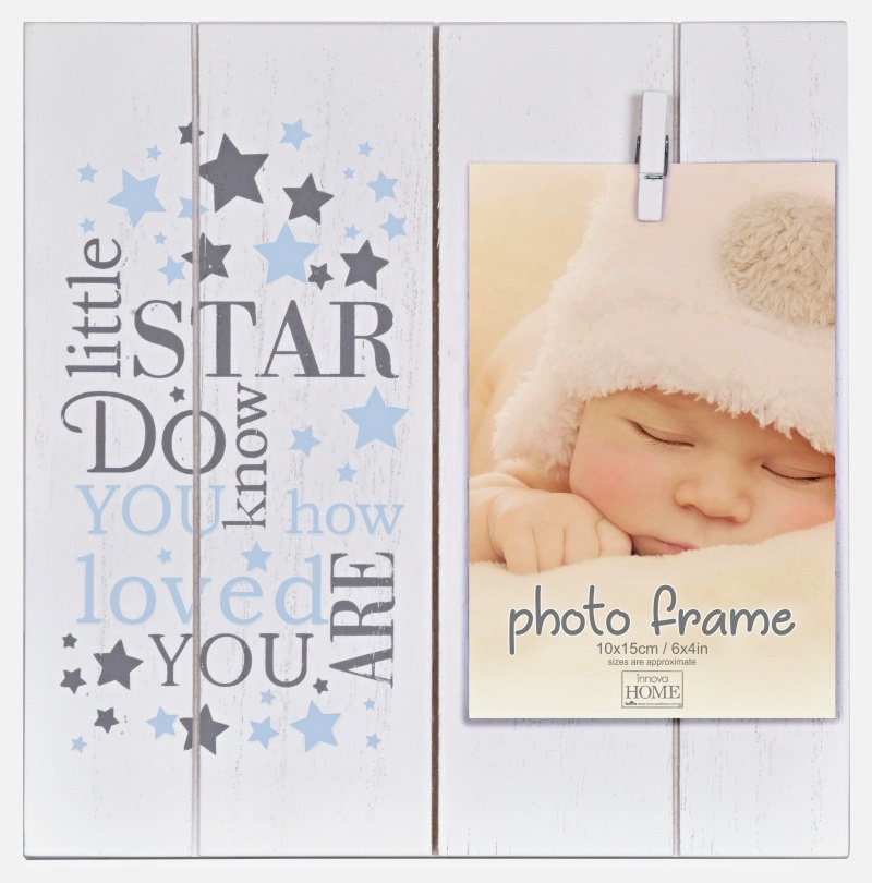 BABY LITTLE STAR CLIPPER rámik MDF 10x15 modrý
