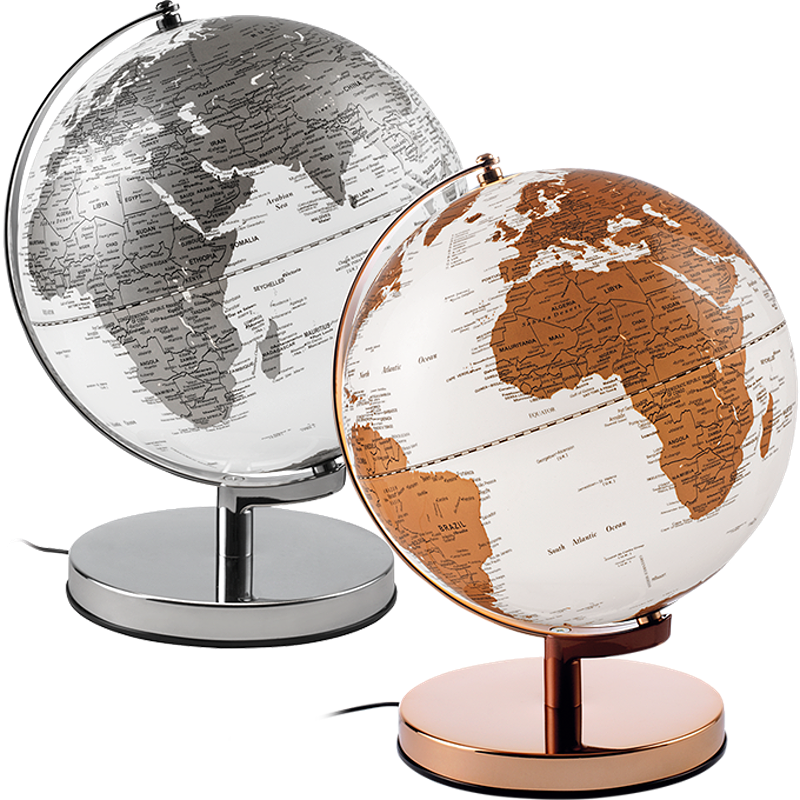 O1548A GLOBE ILLUMINATED SILVER 30 diam