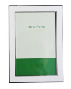 T6410 WHITE-SILVER rámeček kov 15x20 bílý