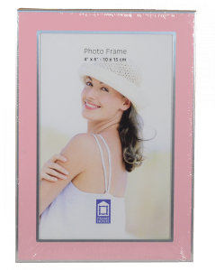 T6410  LIGHT PINK-SILVER  rámik kov 10x15 ružový