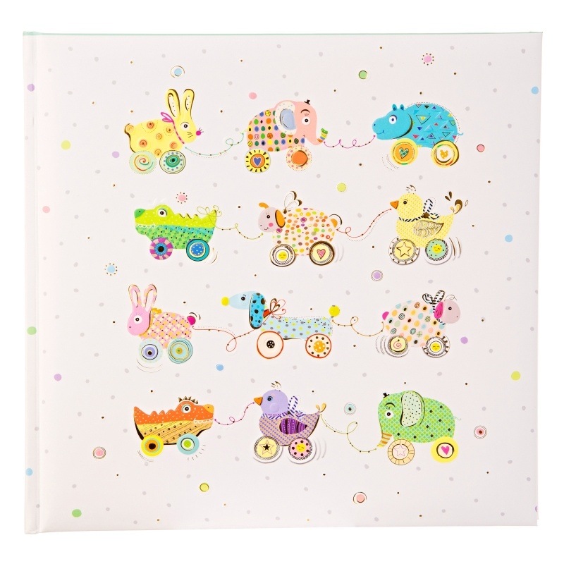 ANIMALS ON WHEELS fotoalbum dziecięcy tradycyjny z uzyciem narożników  BB-P60 25x25