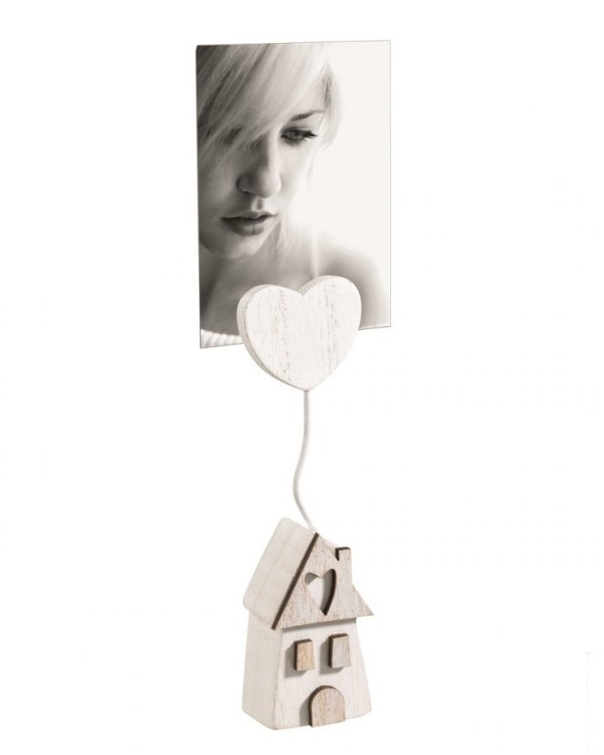 A1422 HOUSE rámeček dřevo bílý