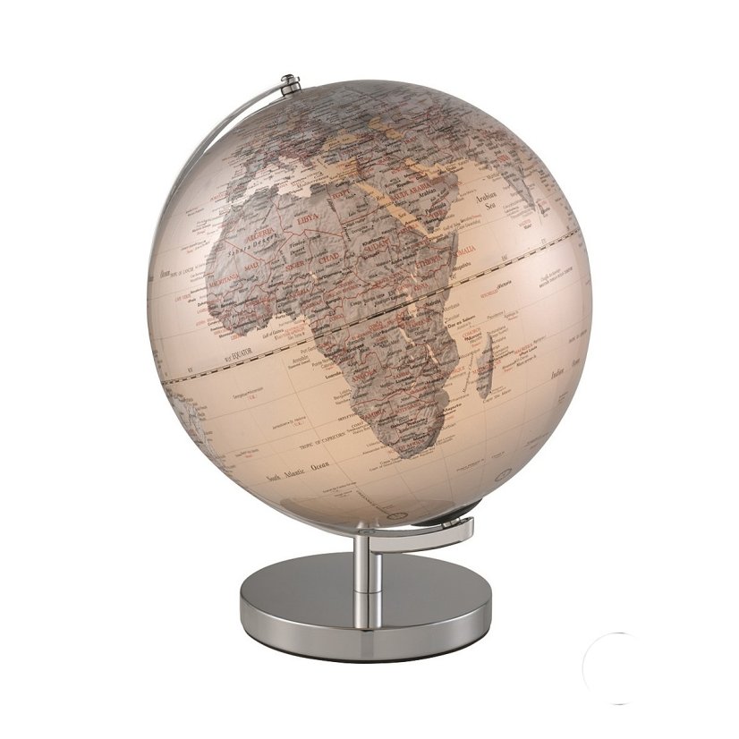 O709A ILLUMINATED GLOBE SILVER diam 30 cm