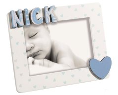 A1547 NAME BLUE gyermek képkeret fa 13x18 kék
