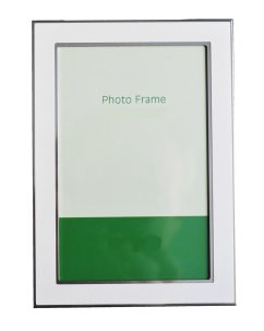 T6410 WHITE-SILVER rámik kov 15x20 biely