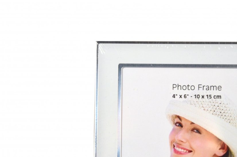 T6410 WHITE-SILVER rámeček kov 13x18 bílý