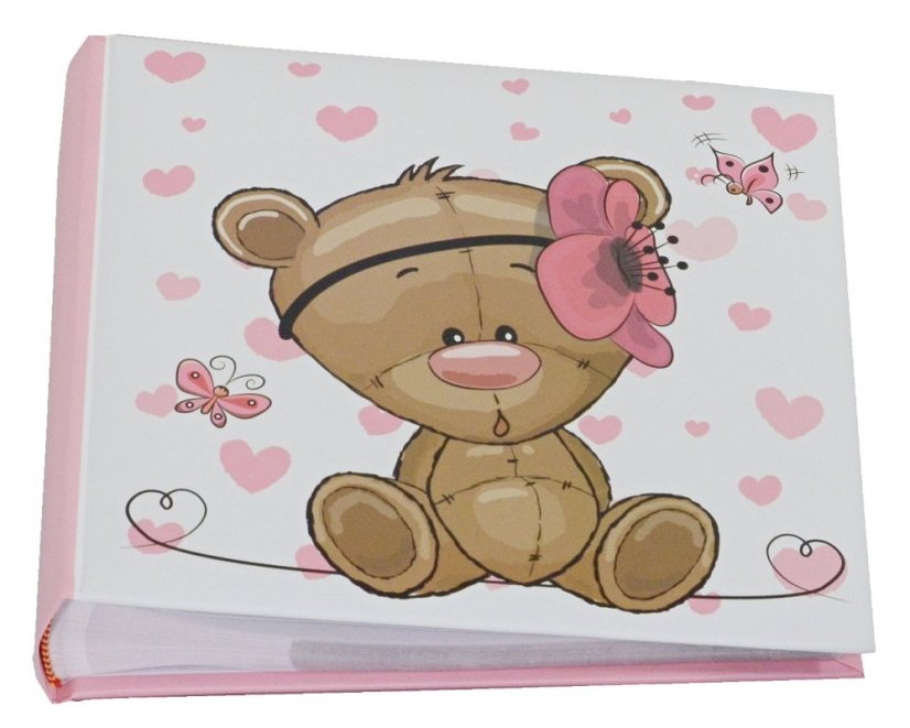 TEDDY PINK fotoalbum detský zasunovací BB-200 10x15