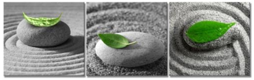 CANVAS GREY ROCKS 20x60
