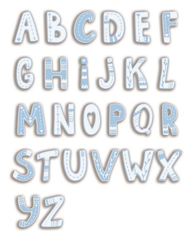 A1547 NAME BLUE gyermek képkeret fa 13x18 kék