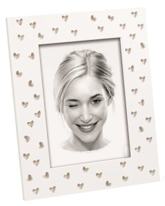 A1736 LITTLE HEARTS képkeret esküvői MDF 13x18 fehér