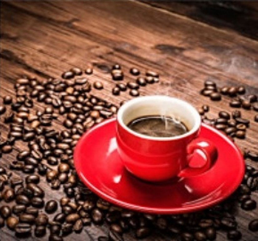 CANVAS COFFEE RED 50x50