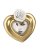 A1201 HEART GOLD-WHITE képkeret gyanta ff 9,5x7,5