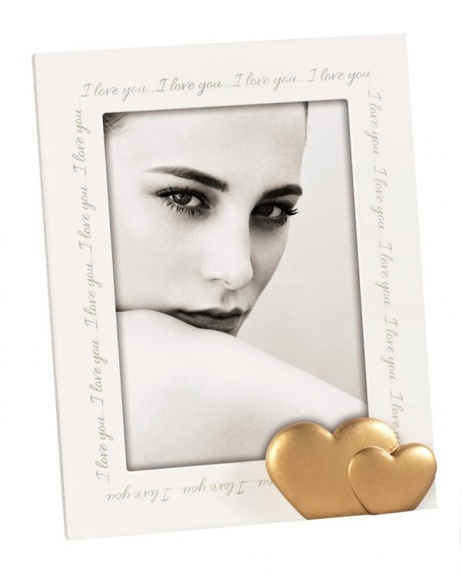 A1586 I LOVE YOU képkeret fa 13x18  arany