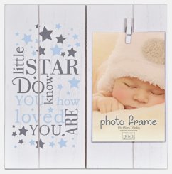 BABY LITTLE STAR CLIPPER rámik MDF 10x15 modrý