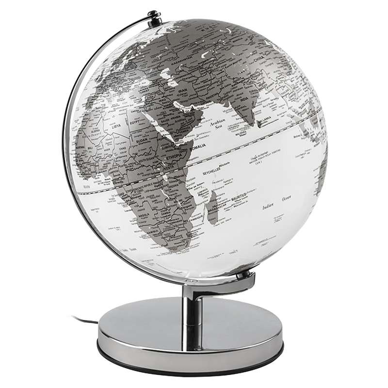 O1548A GLOBE ILLUMINATED SILVER 30 diam