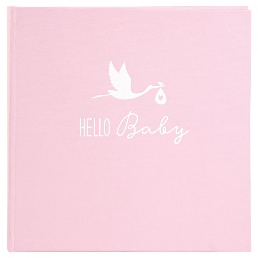 BABY  STORK PINK fotoalbum dziecięcy tradycyjny z uzyciem narożników  BB-P60  30x31