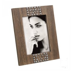 A1261 FRAME WITH STUDS rama drewno 13x18 brązowy