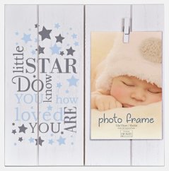 BABY LITTLE STAR CLIPPER rámik MDF 10x15 modrý