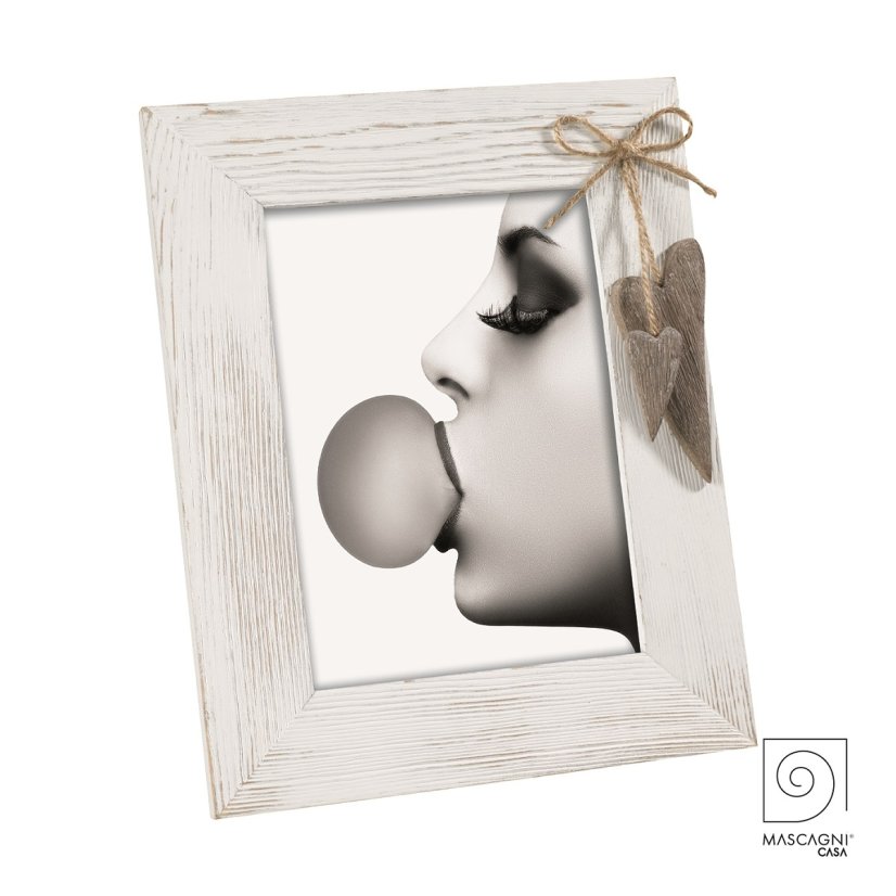 A1913 HEARTS WHITE Bilderrahmen Holz 13x18 weiß