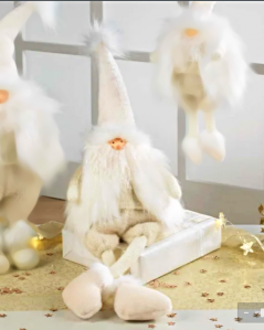 C1779  SANTA CLAUS TEXT.SEDÍCÍ 65cm
