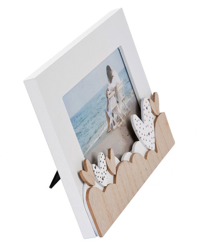 HYGGE HEART rámik MDF 10x15 biely