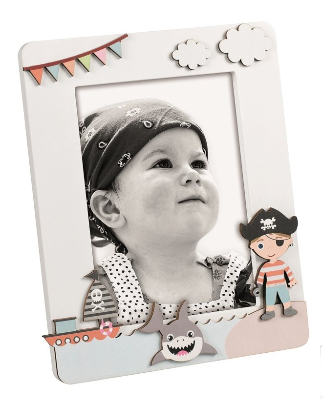 A1672 PIRATE Kinder-Bilderrahmen MDF 13x18 weiß