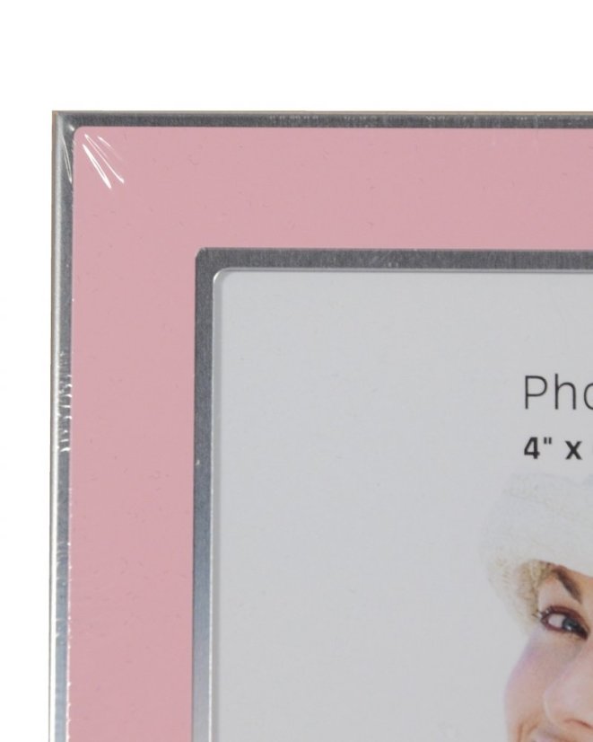 T6410  LIGHT PINK-SILVER  rámeček kov 13x18 růžový